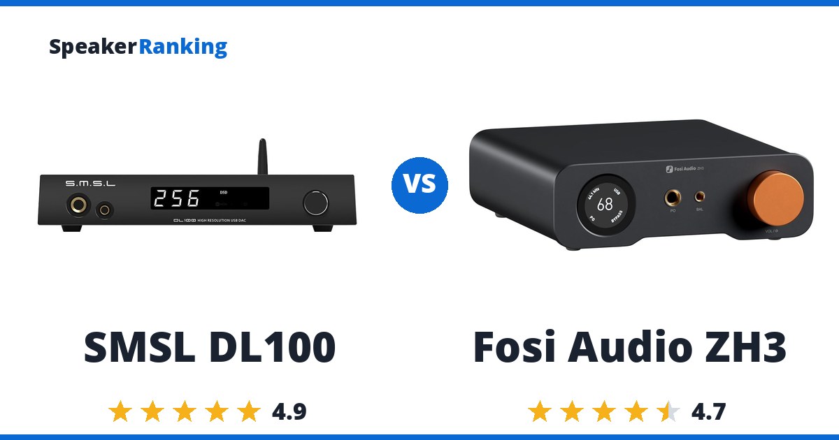 SMSL DL100 vs Fosi Audio ZH3