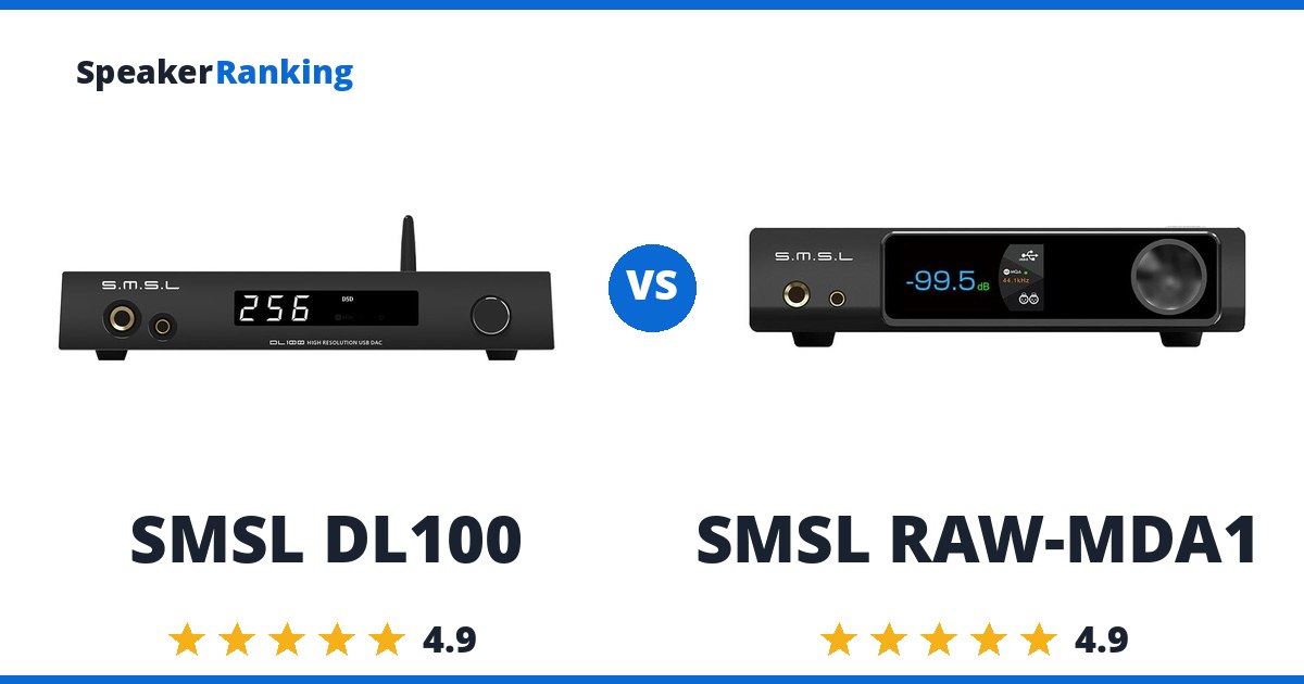SMSL DL100 vs SMSL RAW-MDA1