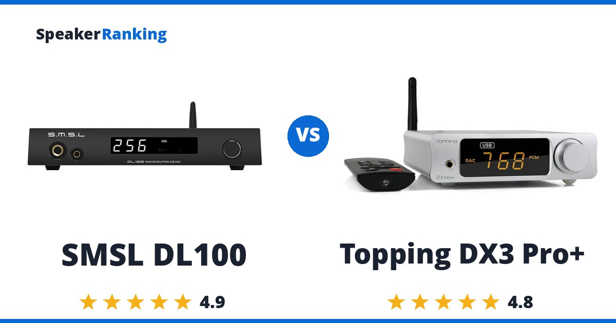 SMSL DL100 vs Topping DX3 Pro+