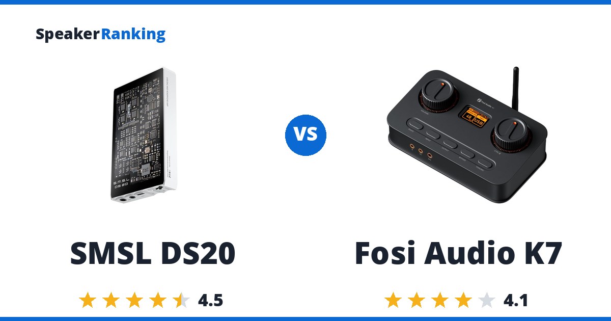 SMSL DS20 vs Fosi Audio K7