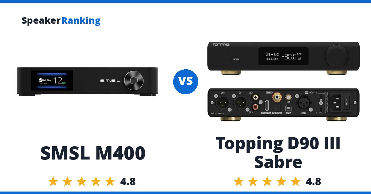 SMSL M400 vs Topping D90 III Sabre