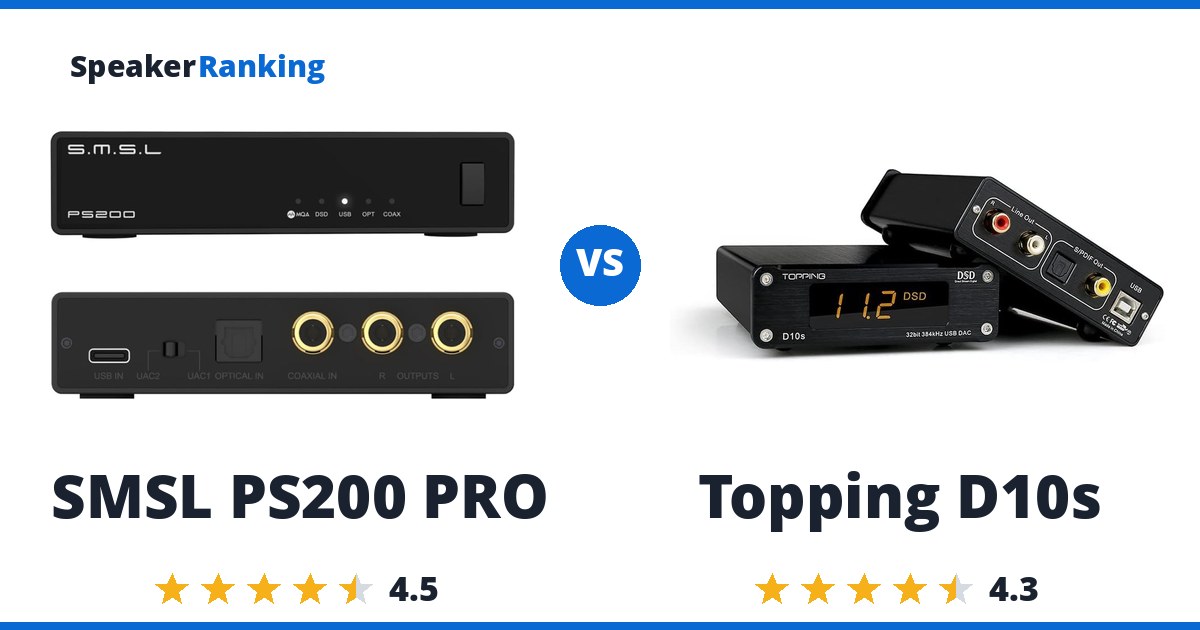 SMSL PS200 PRO vs Topping D10s