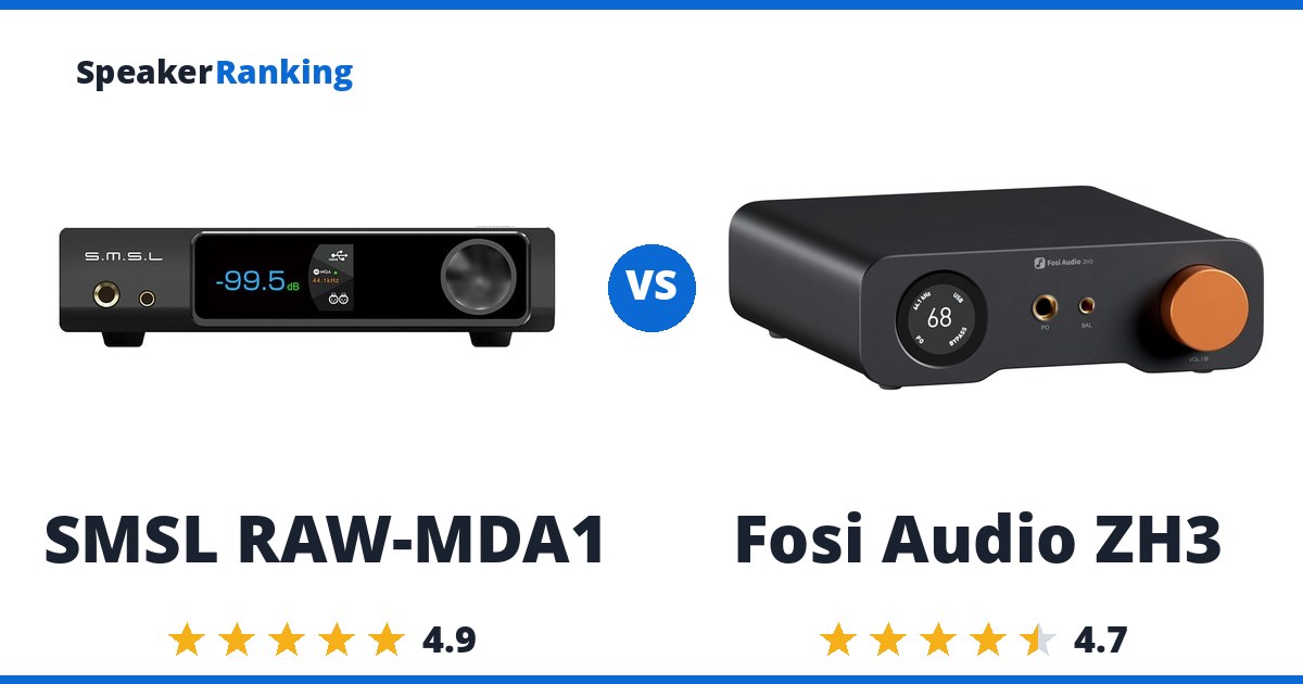 SMSL RAW-MDA1 vs Fosi Audio ZH3