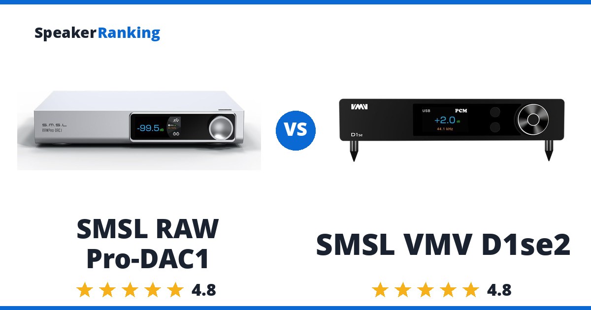 SMSL RAW Pro-DAC1 vs SMSL VMV D1se2