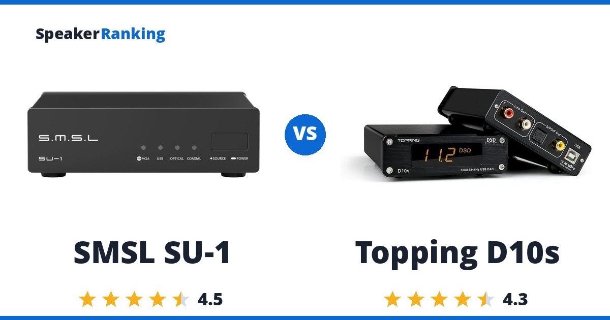 SMSL SU-1 vs Topping D10s