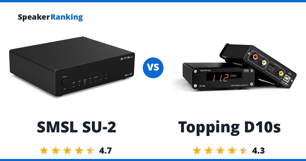 SMSL SU-2 vs Topping D10s