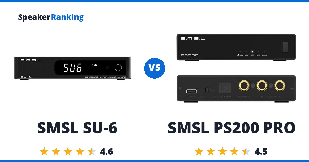 SMSL SU-6 vs SMSL PS200 PRO
