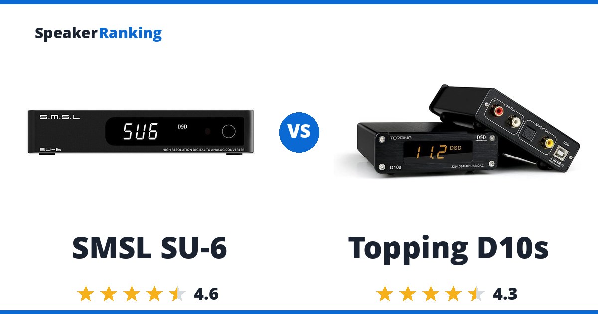 SMSL SU-6 vs Topping D10s