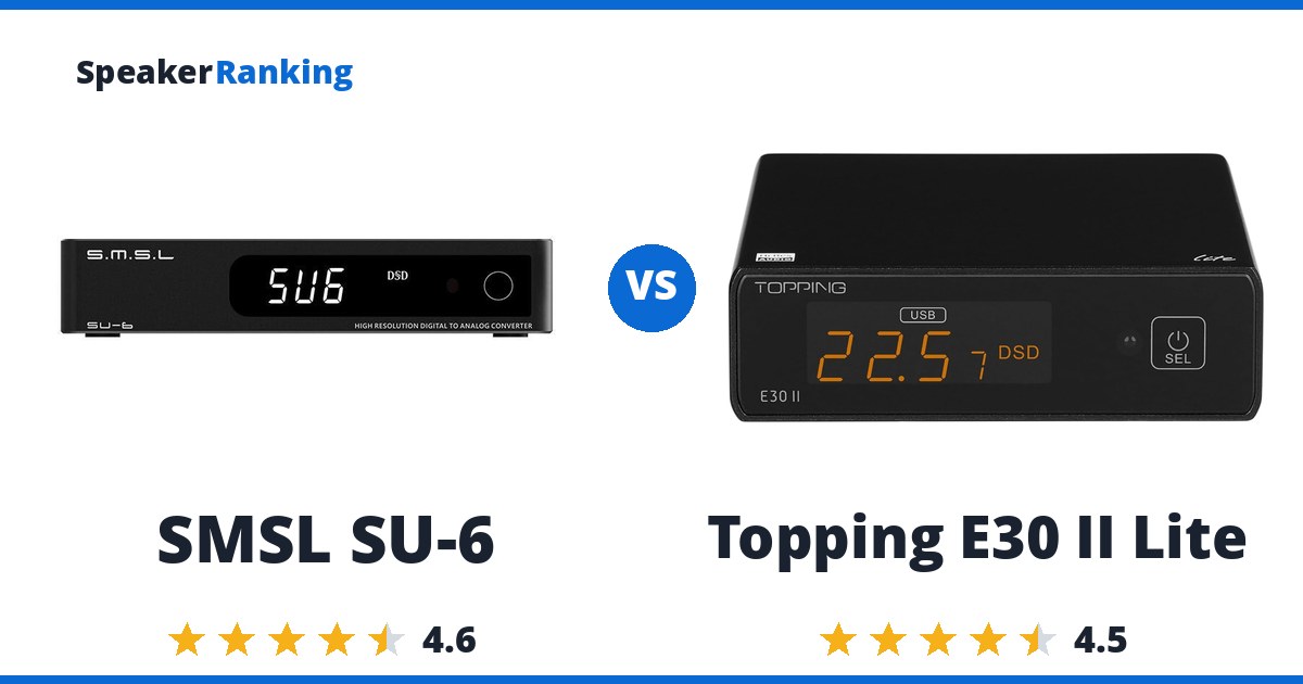 SMSL SU-6 vs Topping E30 II Lite