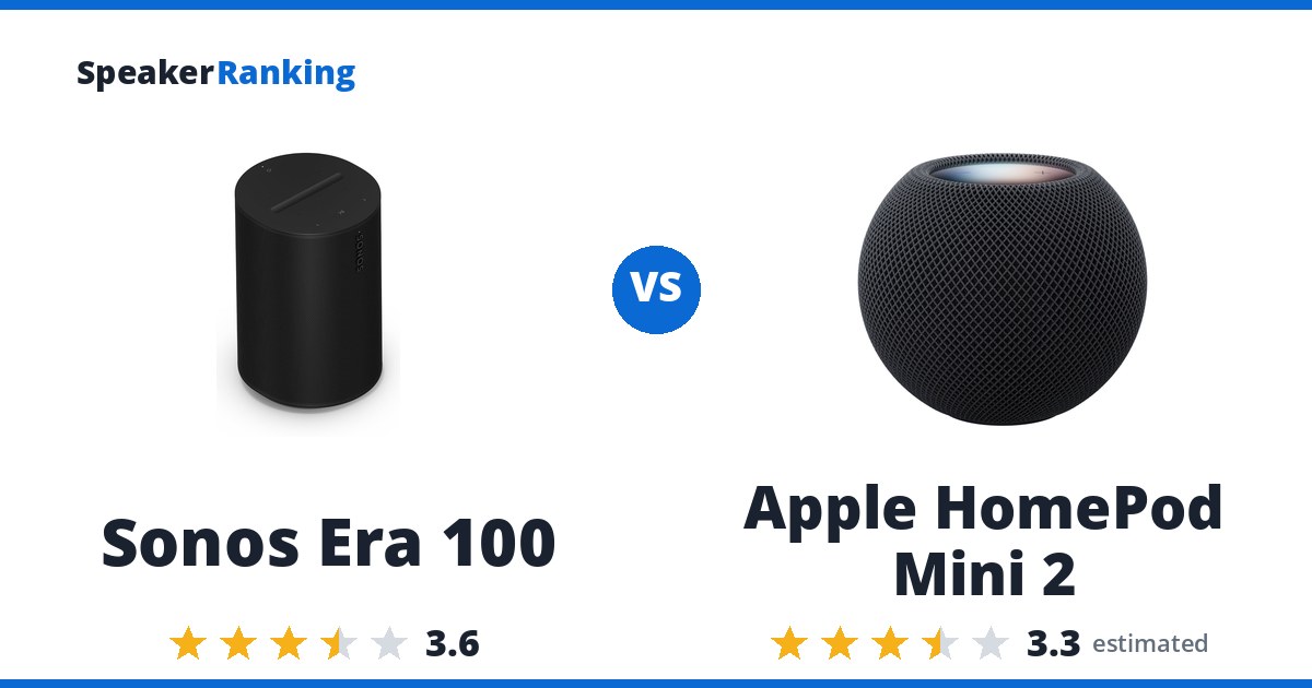 Sonos Era 100 vs Apple HomePod Mini 2