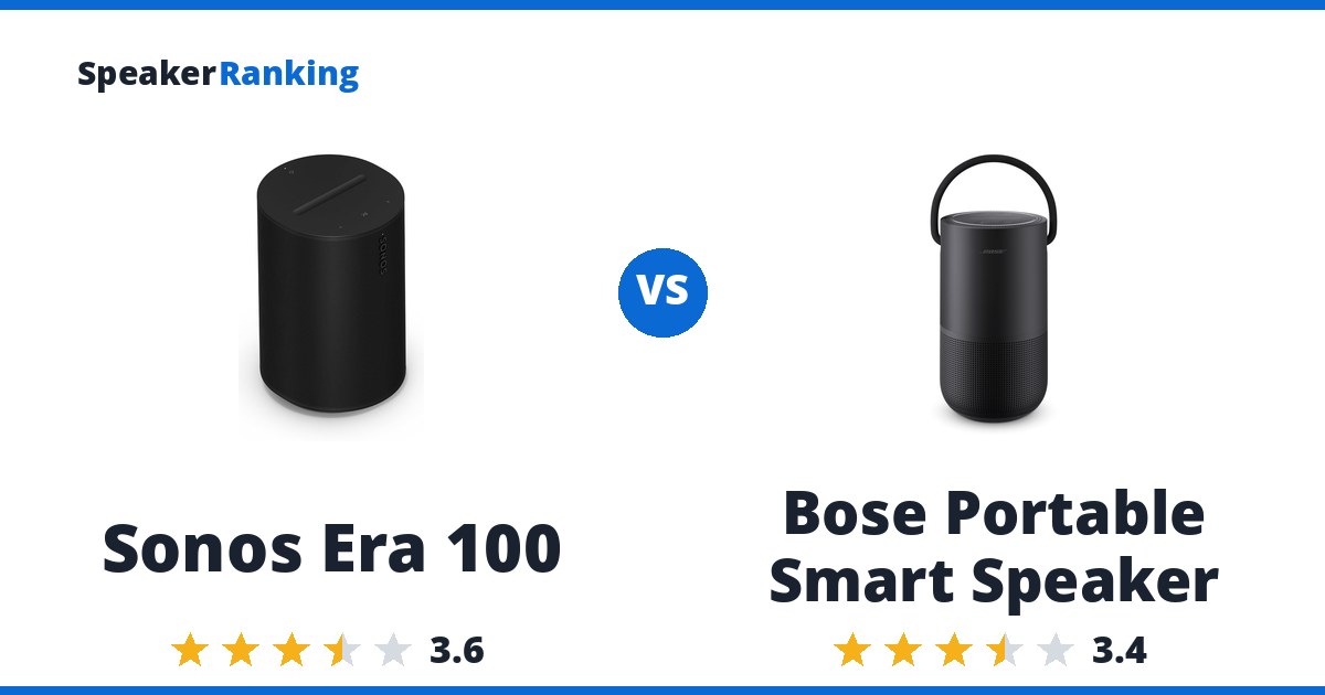 Sonos Era 100 vs Bose Portable Smart Speaker