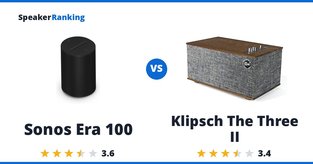 Sonos Era 100 vs Klipsch The Three II