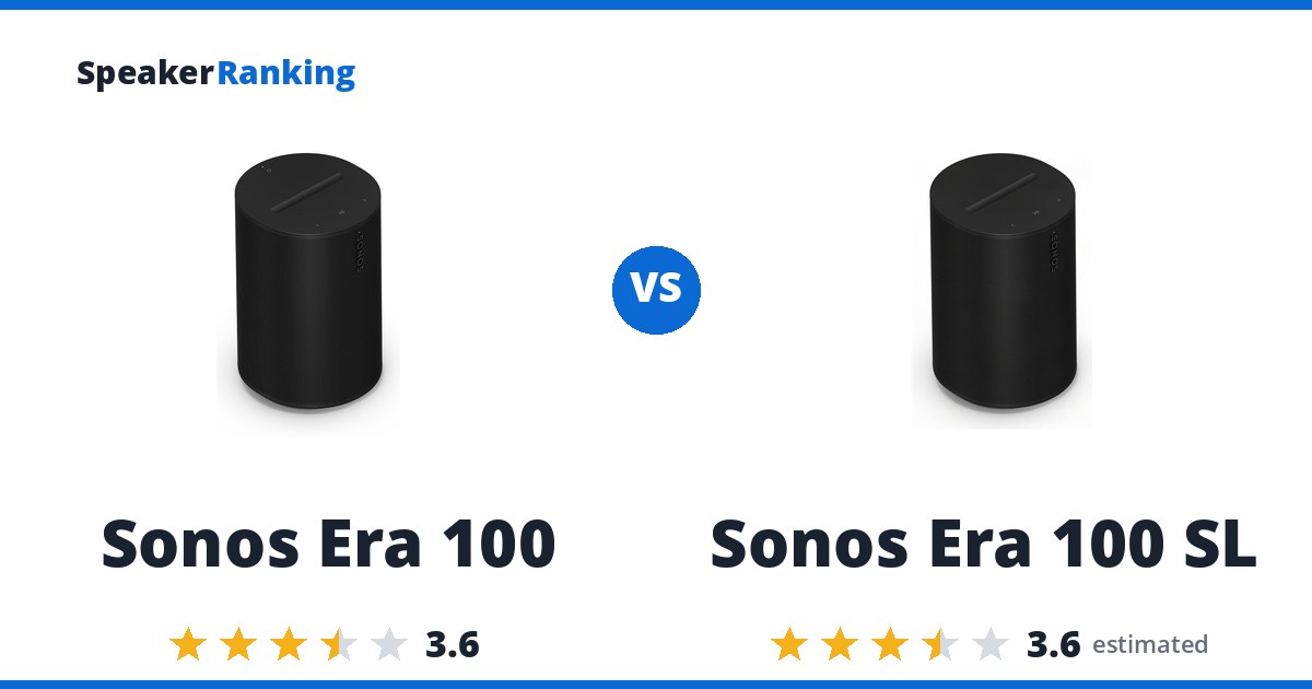 Sonos Era 100 vs Sonos Era 100 SL