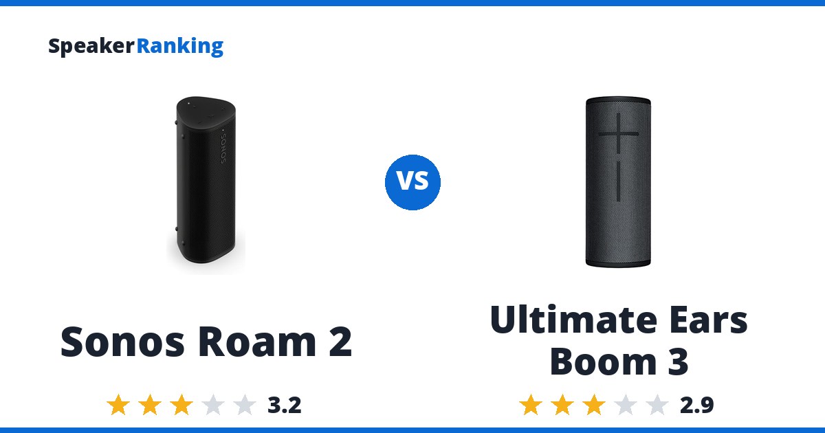 Sonos Roam 2 vs Ultimate Ears Boom 3