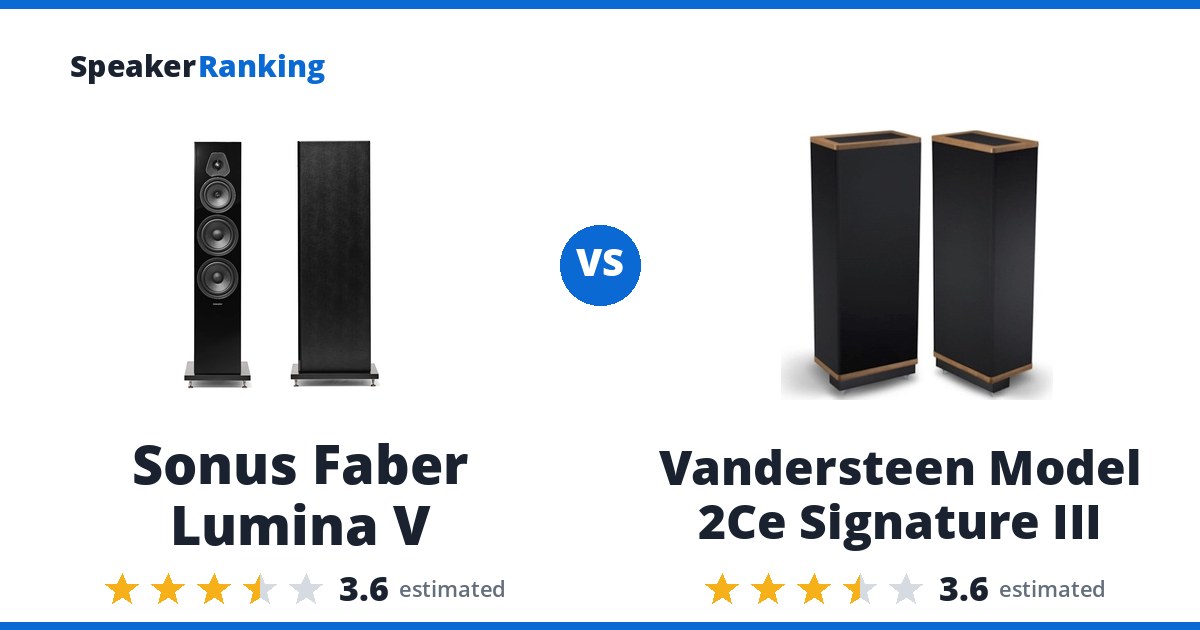 Sonus Faber Lumina V vs Vandersteen Model 2Ce Signature III