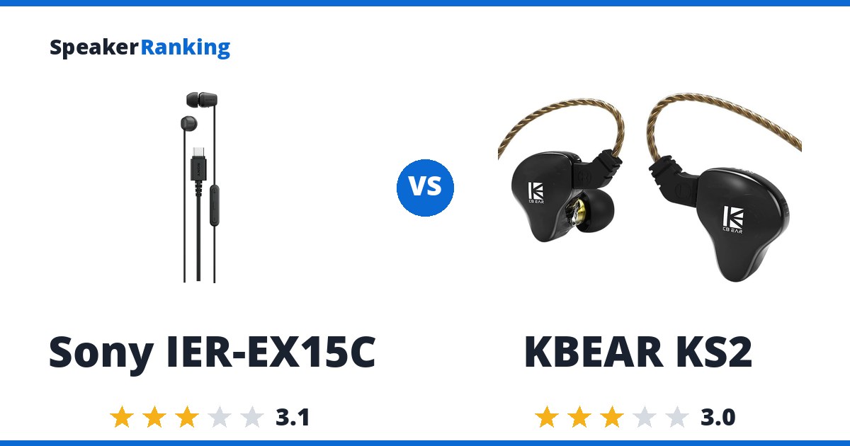 Sony IER-EX15C vs KBEAR KS2