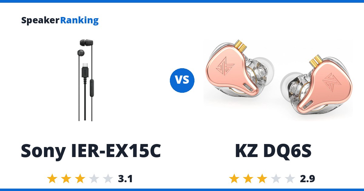Sony IER-EX15C vs KZ DQ6S
