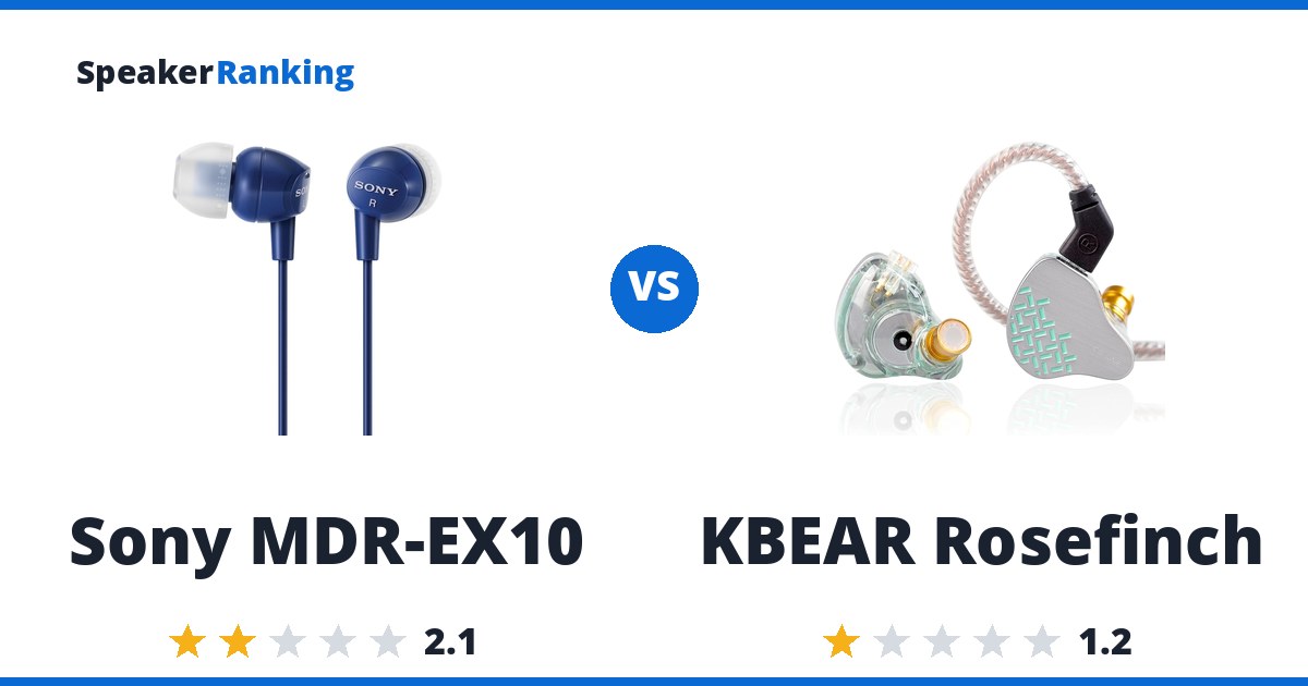 Sony MDR-EX10 vs KBEAR Rosefinch