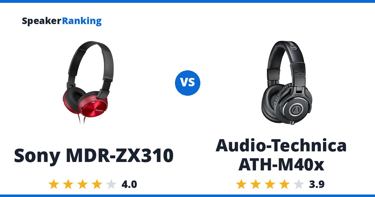 Sony MDR-ZX310 vs Audio-Technica ATH-M40x