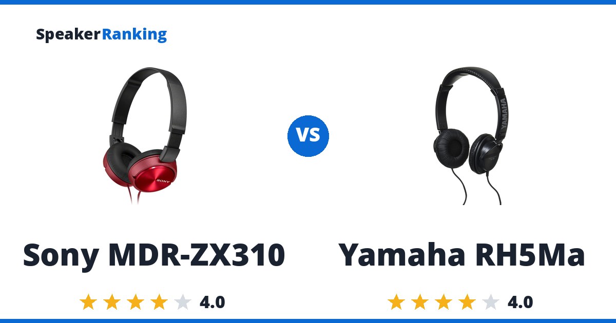 Sony MDR-ZX310 vs Yamaha RH5Ma