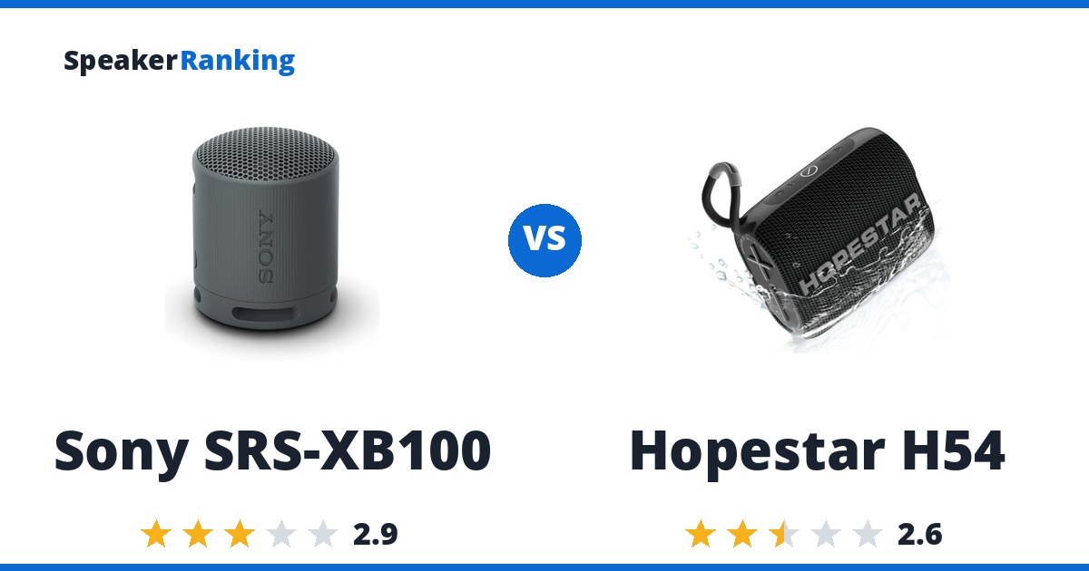 Sony SRS-XB100 vs Hopestar H54