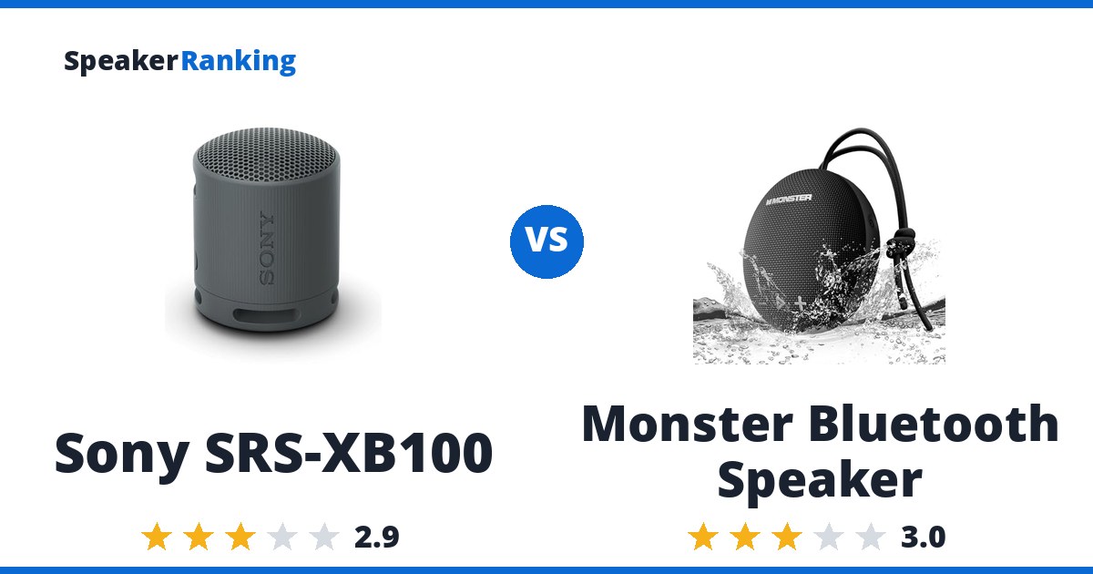 Sony SRS-XB100 vs Monster Bluetooth Speaker
