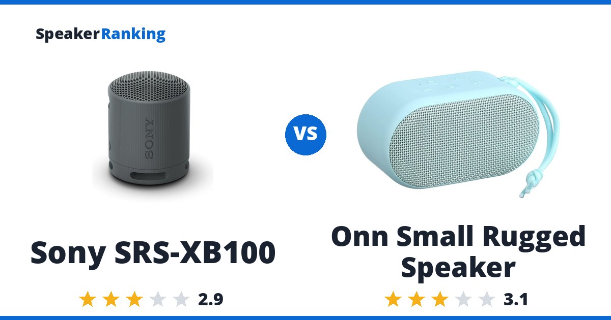 Sony SRS-XB100 vs Onn Small Rugged Speaker