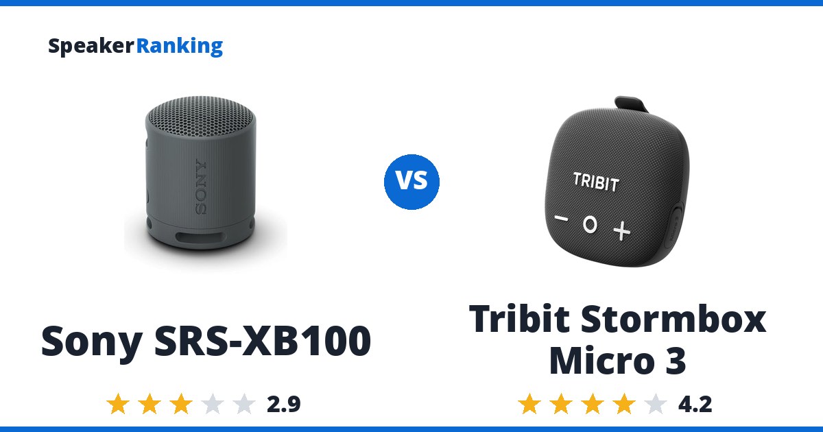 Sony SRS-XB100 vs Tribit Stormbox Micro 3
