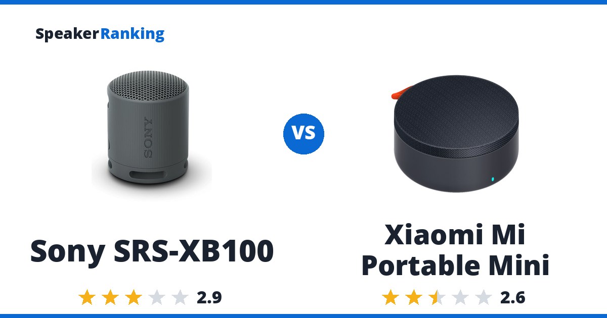 Sony SRS-XB100 vs Xiaomi Mi Portable Mini