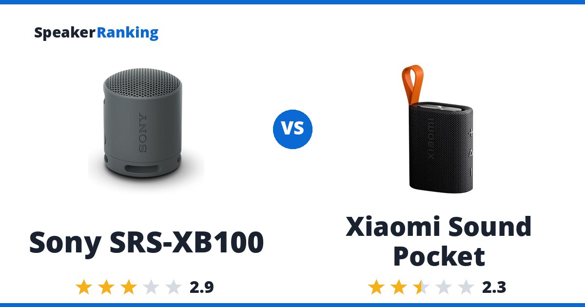 Sony SRS-XB100 vs Xiaomi Sound Pocket