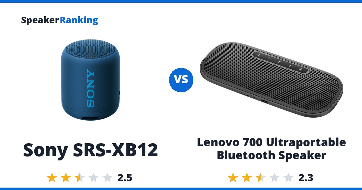Sony SRS-XB12 vs Lenovo 700 Ultraportable Bluetooth Speaker