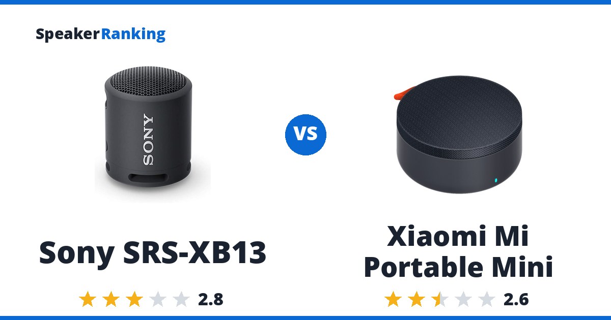 Sony SRS-XB13 vs Xiaomi Mi Portable Mini