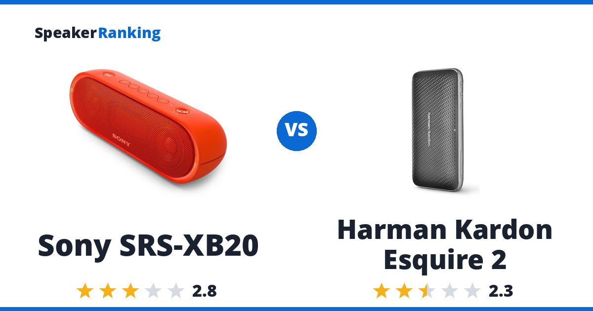 Sony SRS-XB20 vs Harman Kardon Esquire 2
