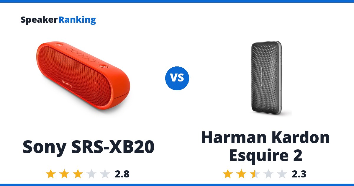 Sony SRS-XB20 vs Harman Kardon Esquire 2