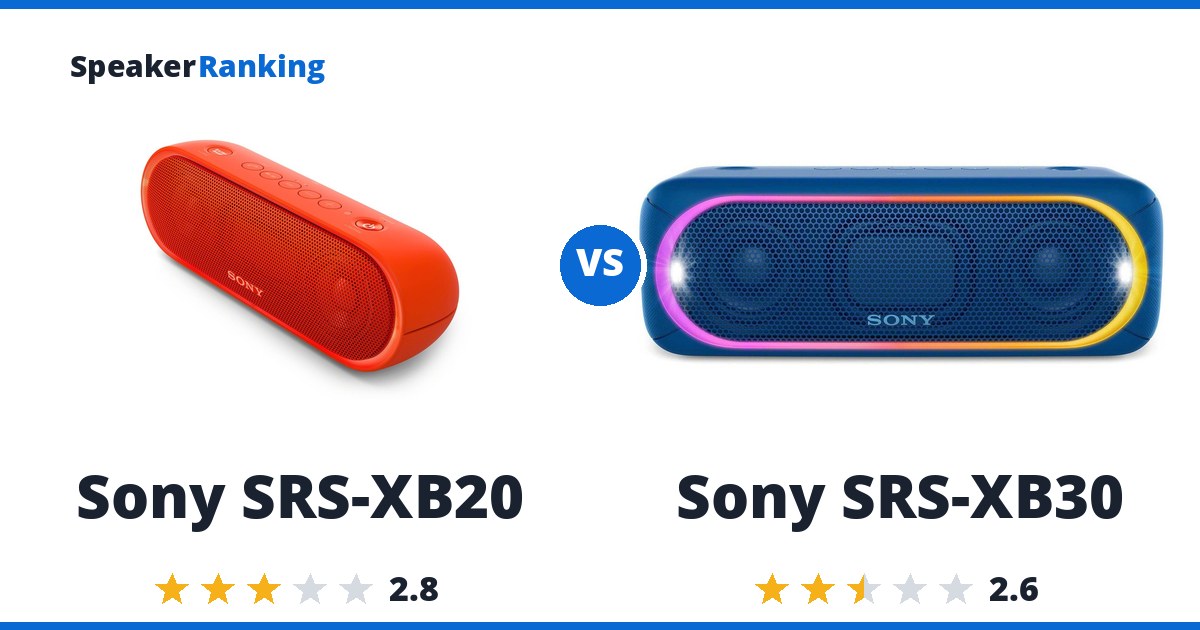 Sony SRS-XB20 vs Sony SRS-XB30