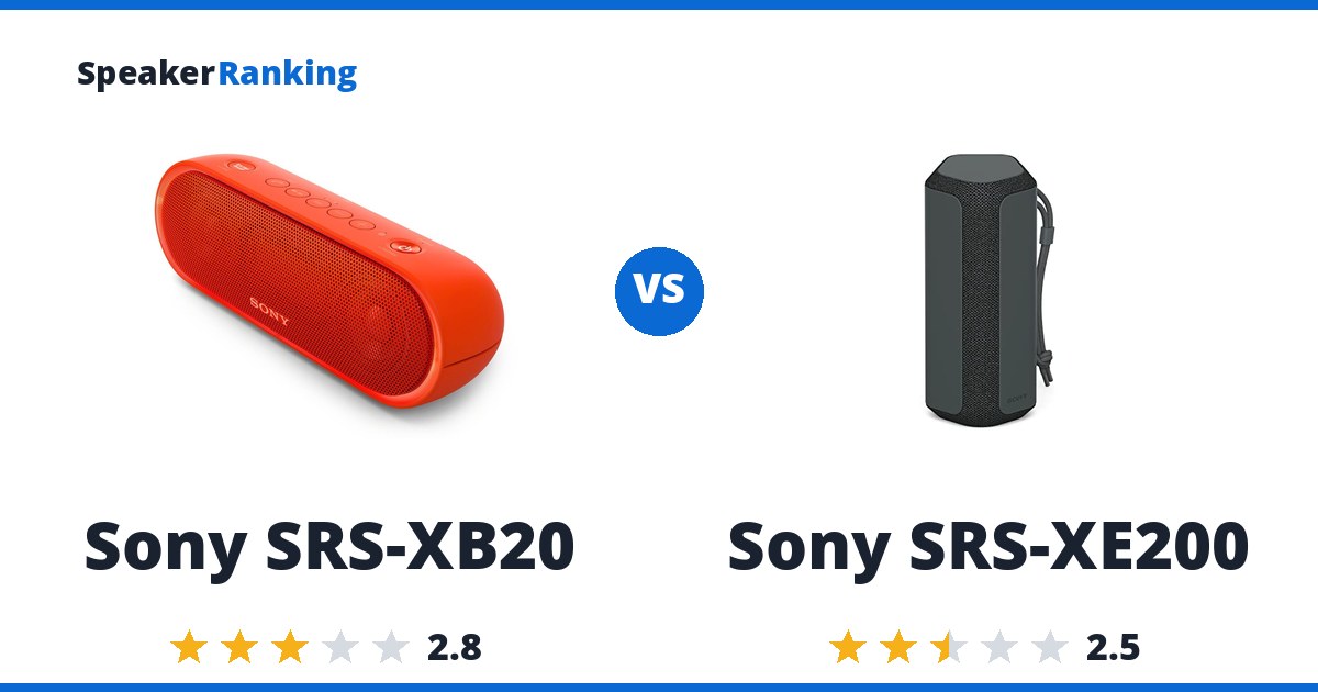 Sony SRS-XB20 vs Sony SRS-XE200