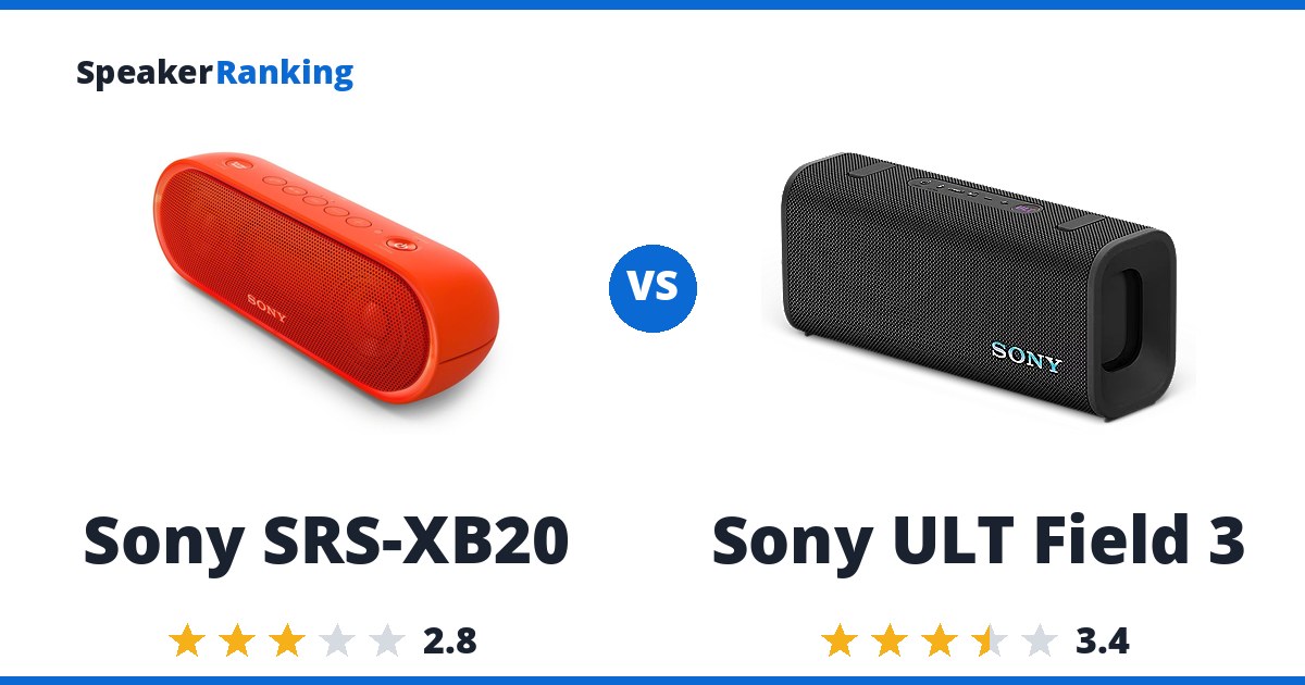 Sony SRS-XB20 vs Sony ULT Field 3
