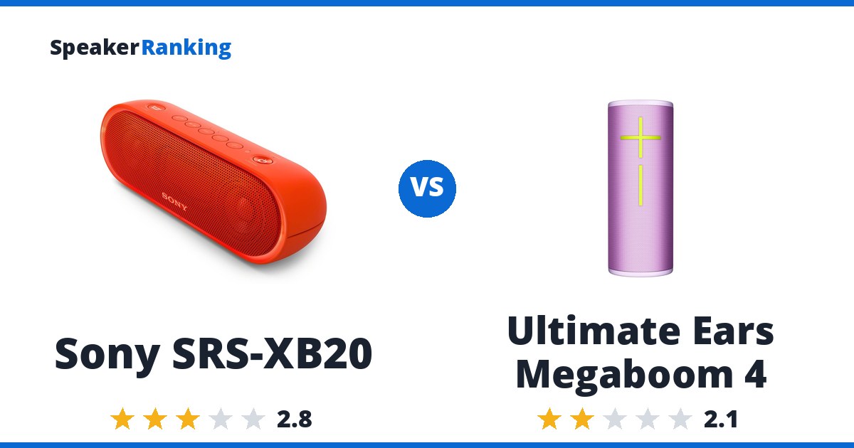 Sony SRS-XB20 vs Ultimate Ears Megaboom 4