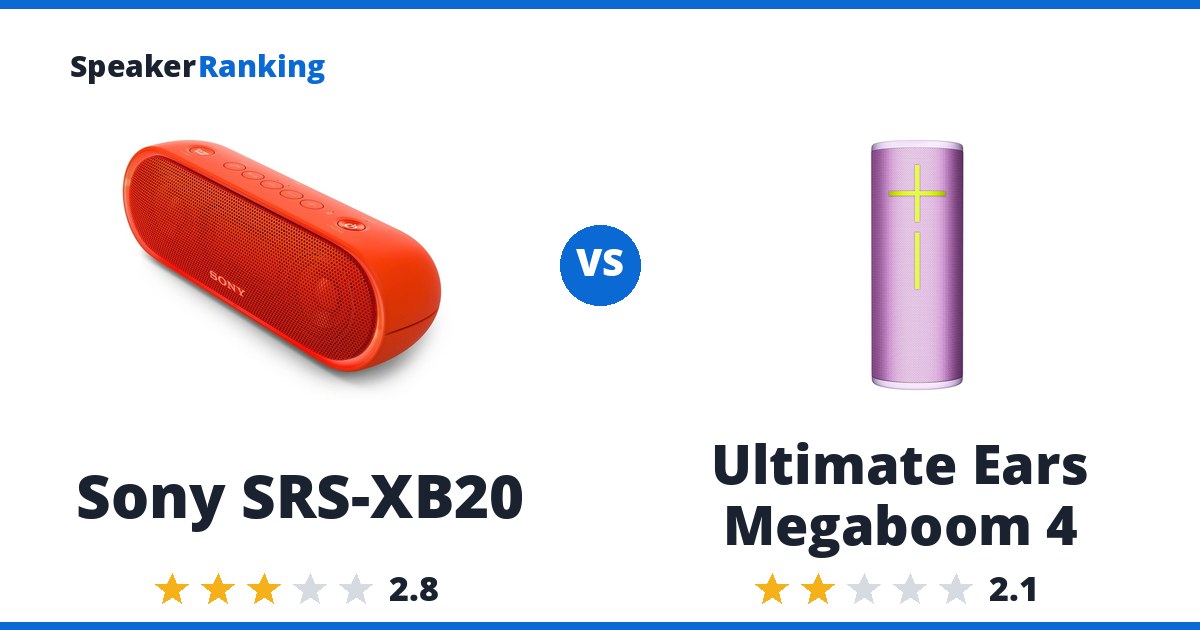 Sony SRS-XB20 vs Ultimate Ears Megaboom 4