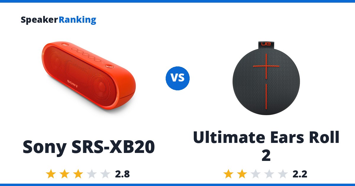 Sony SRS-XB20 vs Ultimate Ears Roll 2