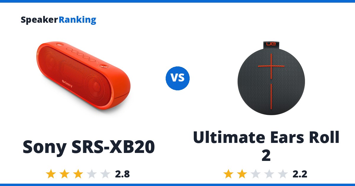 Sony SRS-XB20 vs Ultimate Ears Roll 2