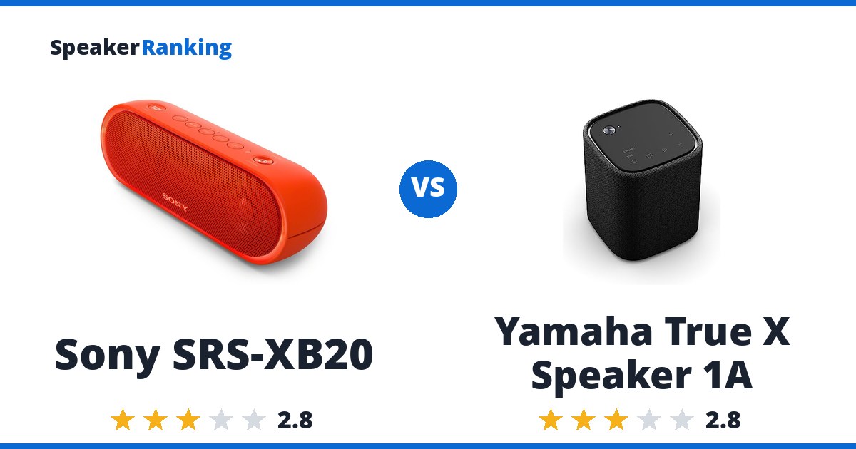 Sony SRS-XB20 vs Yamaha True X Speaker 1A