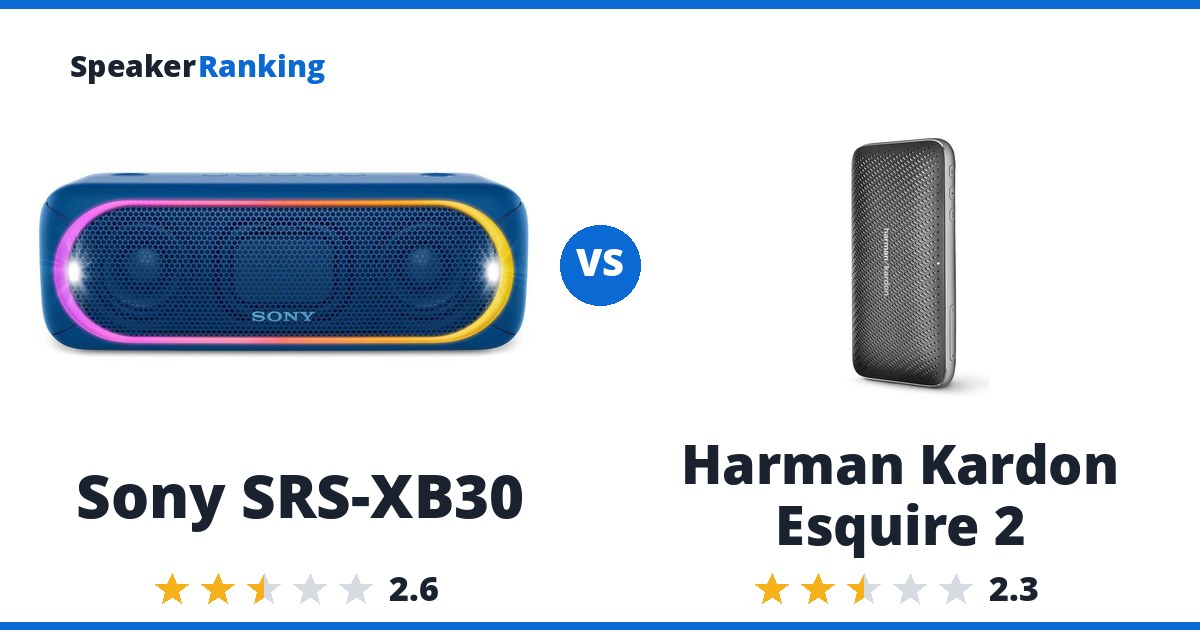 Sony SRS-XB30 vs Harman Kardon Esquire 2