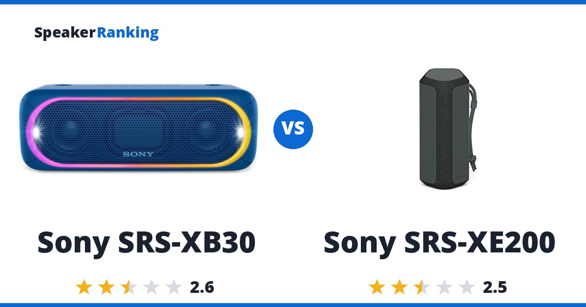 Sony SRS-XB30 vs Sony SRS-XE200