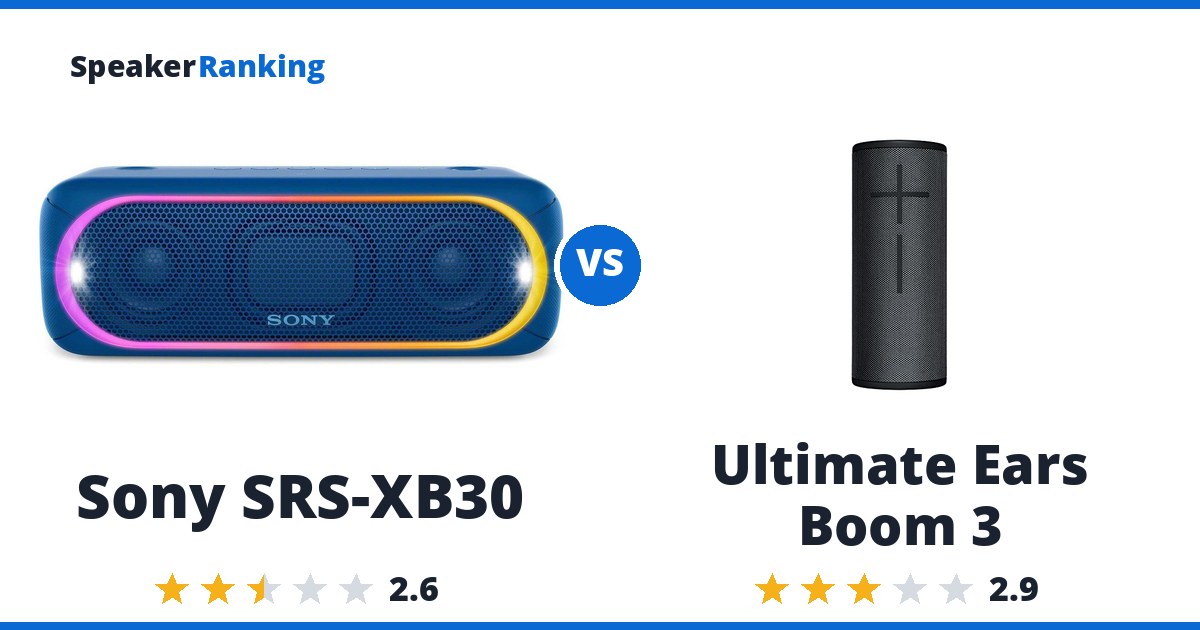 Sony SRS-XB30 vs Ultimate Ears Boom 3