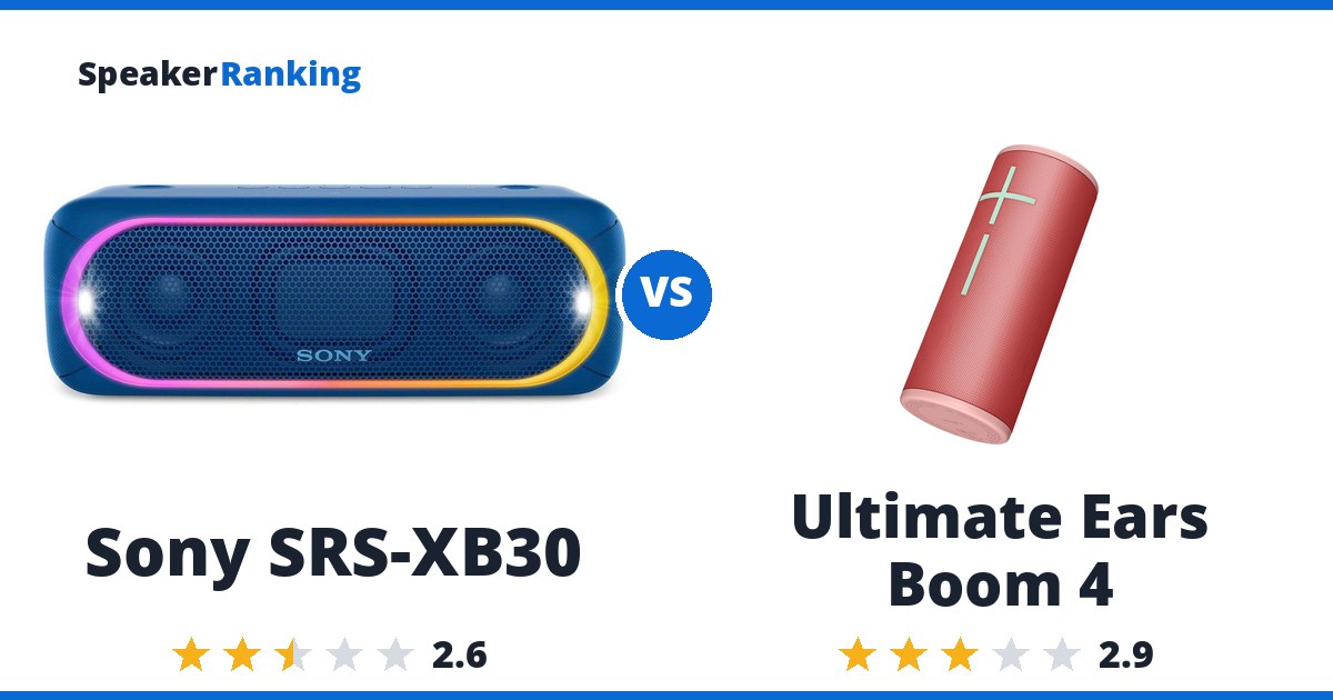 Sony SRS-XB30 vs Ultimate Ears Boom 4