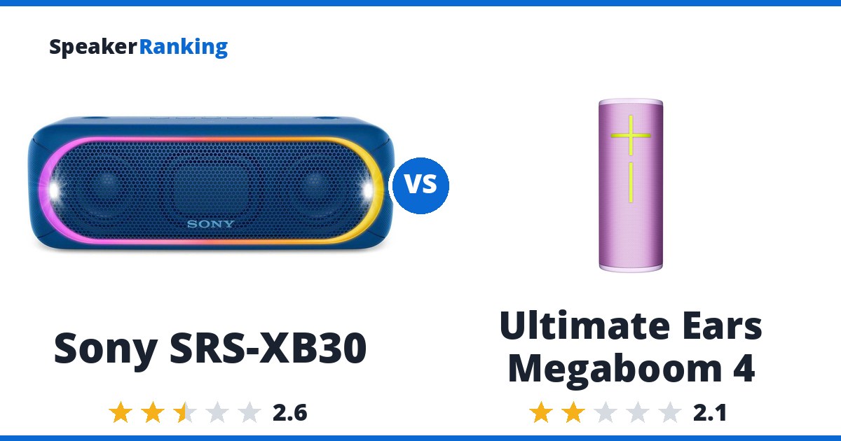 Sony SRS-XB30 vs Ultimate Ears Megaboom 4