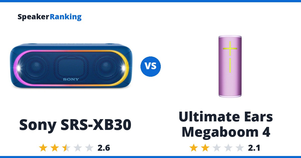 Sony SRS-XB30 vs Ultimate Ears Megaboom 4