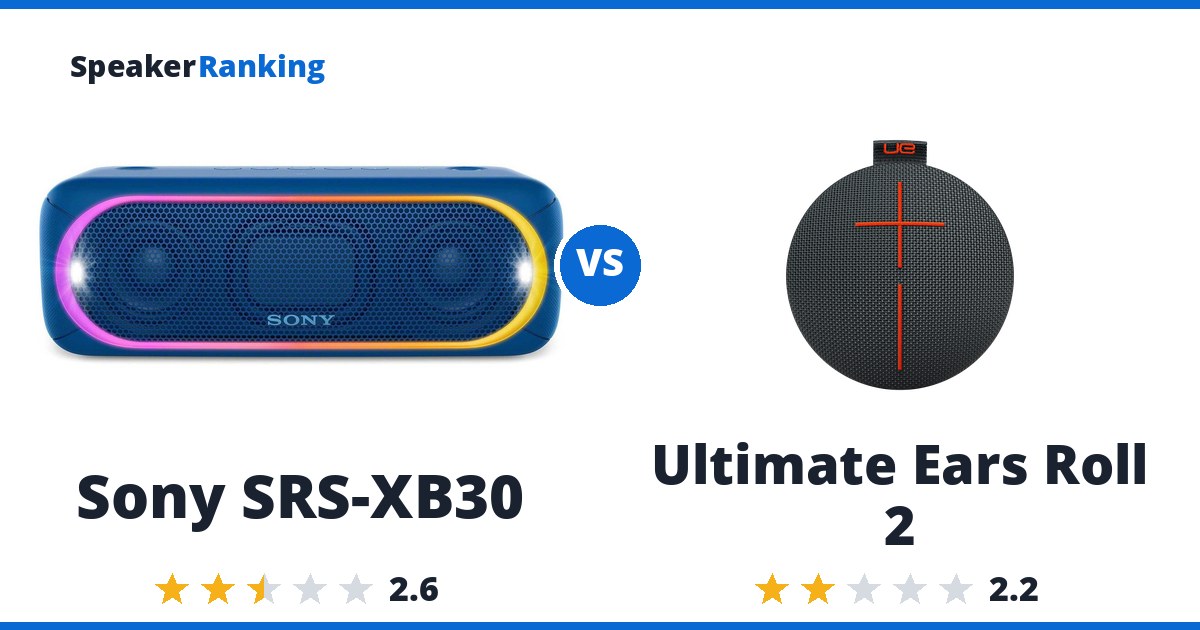 Sony SRS-XB30 vs Ultimate Ears Roll 2