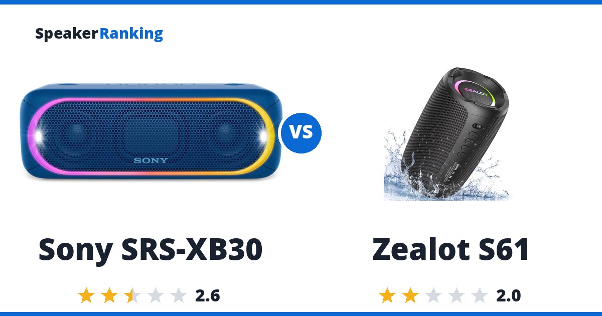 Sony SRS-XB30 vs Zealot S61
